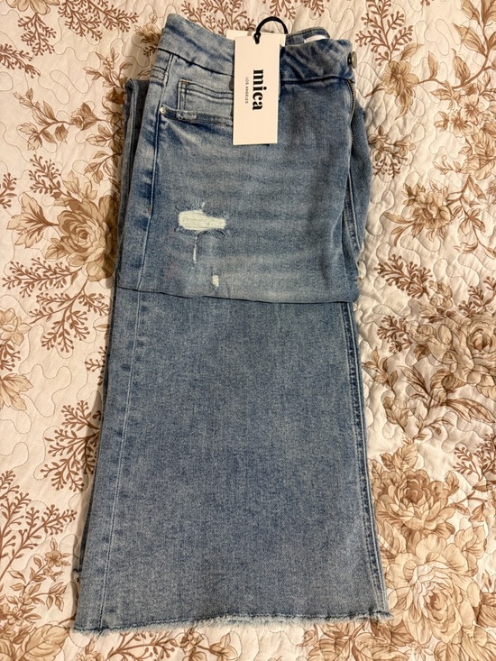 Mica Denim - Mica Light Blue High-Rise Wide-Leg Jeans
